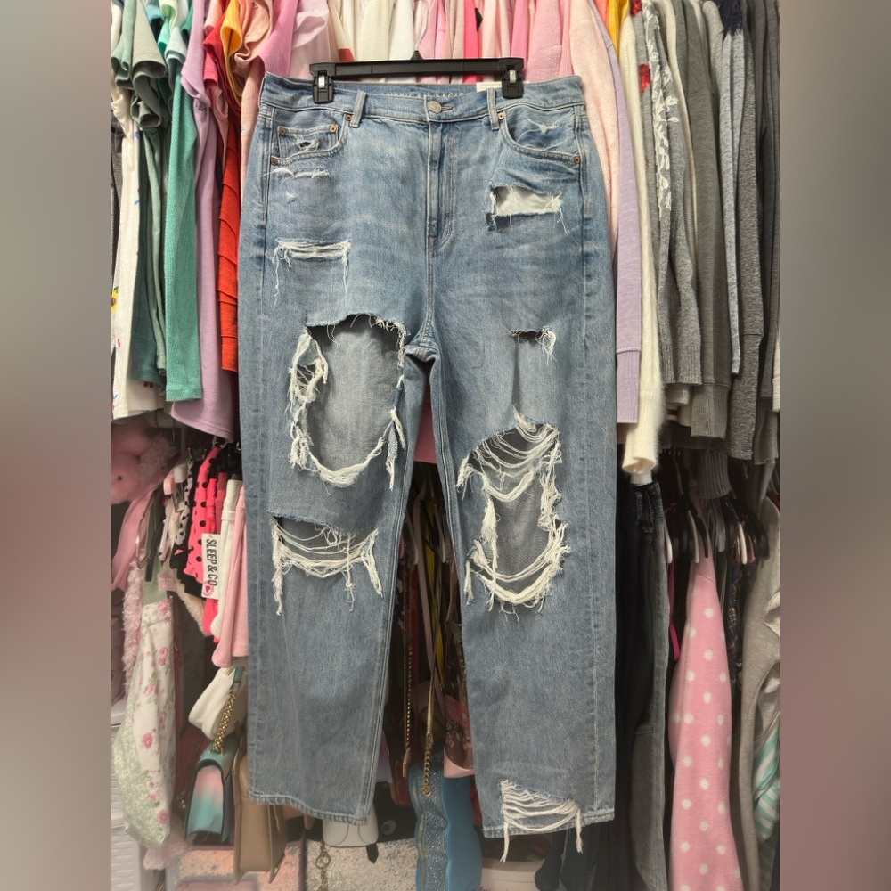 American Eagle Comfort Stretch Waistband Highest Rise 90's Boyfriend 16 Long 33W